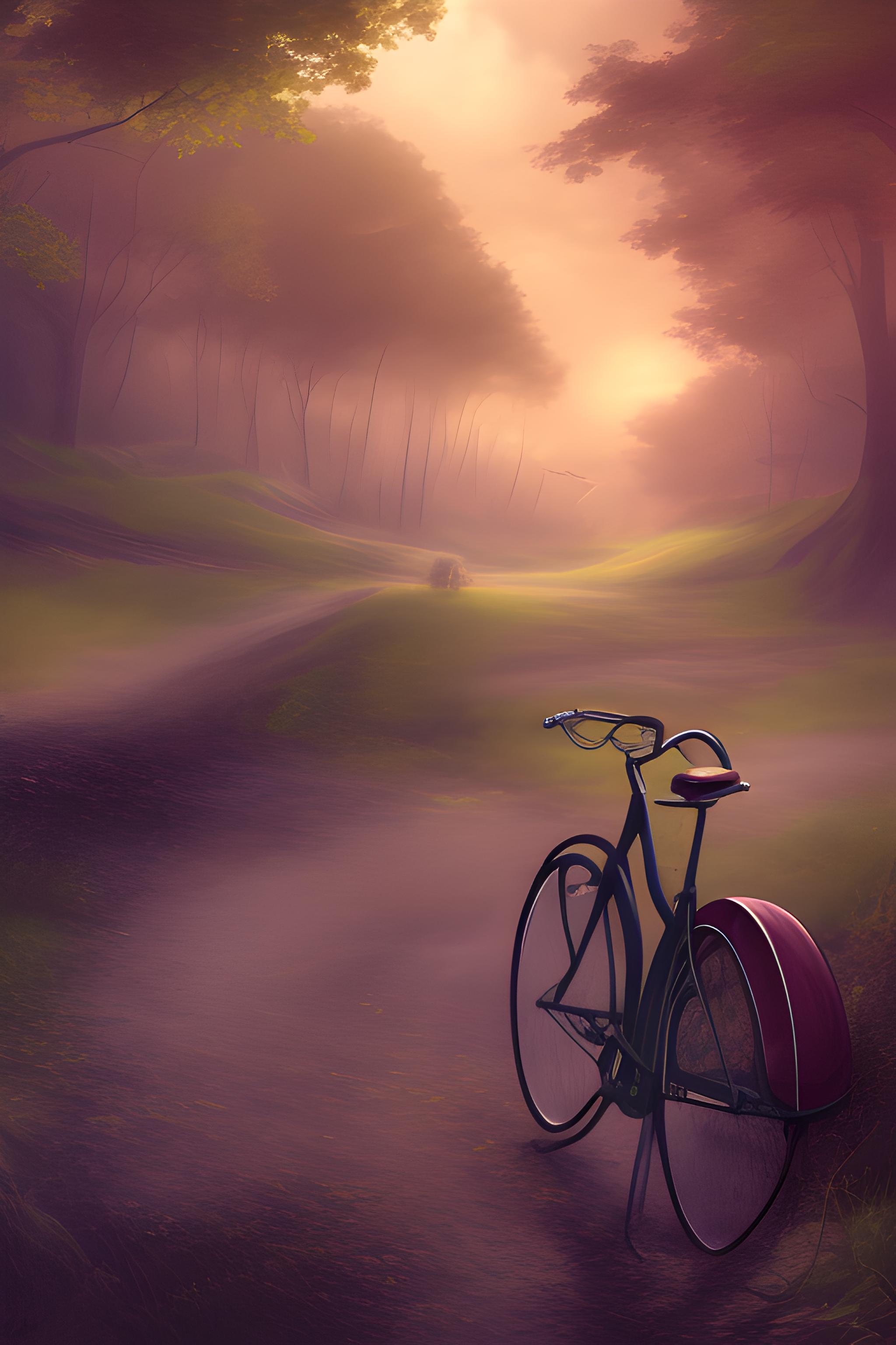 Vélo vintage dans campagne 
